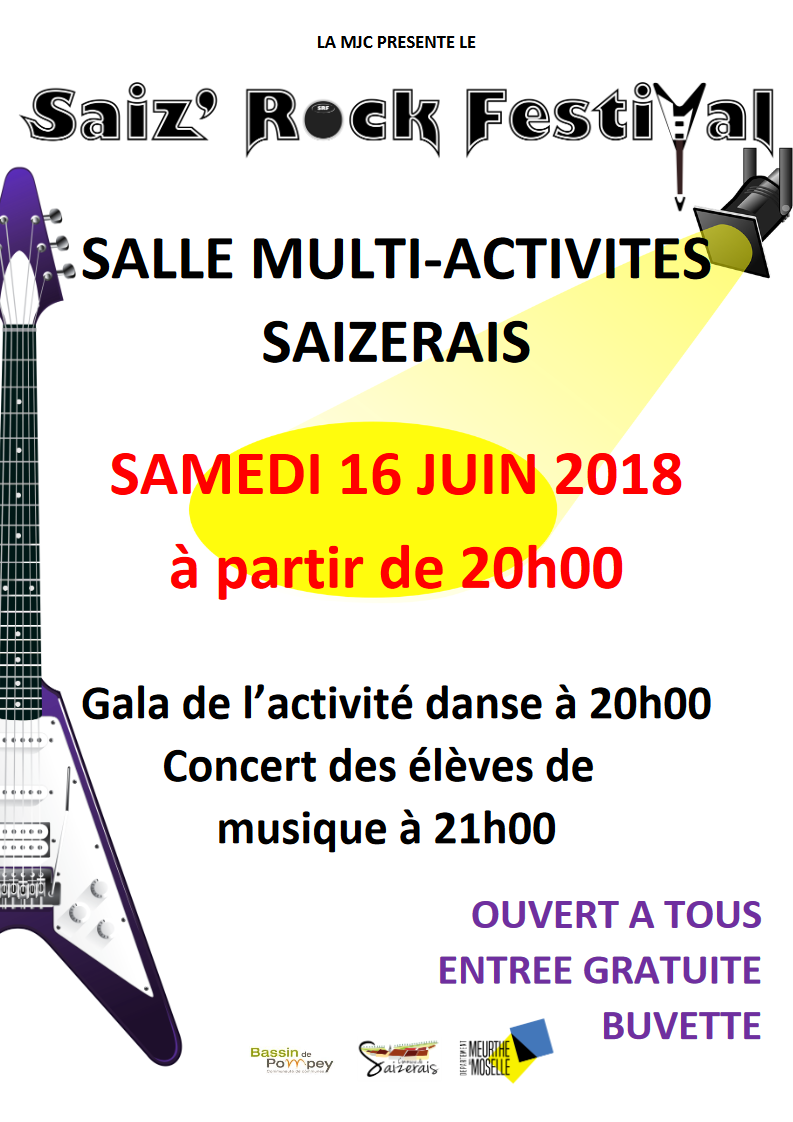 Planning du Gala 2018 de la MJC de Saizerais